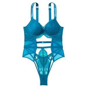 💘Push-Up Shine Strap Teddy💘